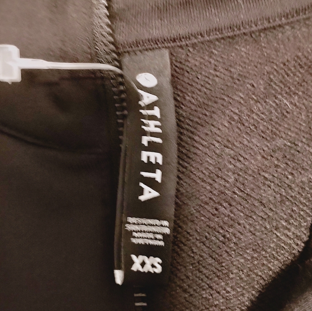 Athleta Crosstown Track Black Half-Zip Pullover D… - image 5